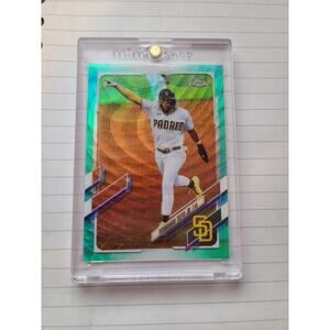 2021 Topps Chrome Aqua Wave Refractor 50/199 Fernando Tatis Jr #1 Gorgeous Card